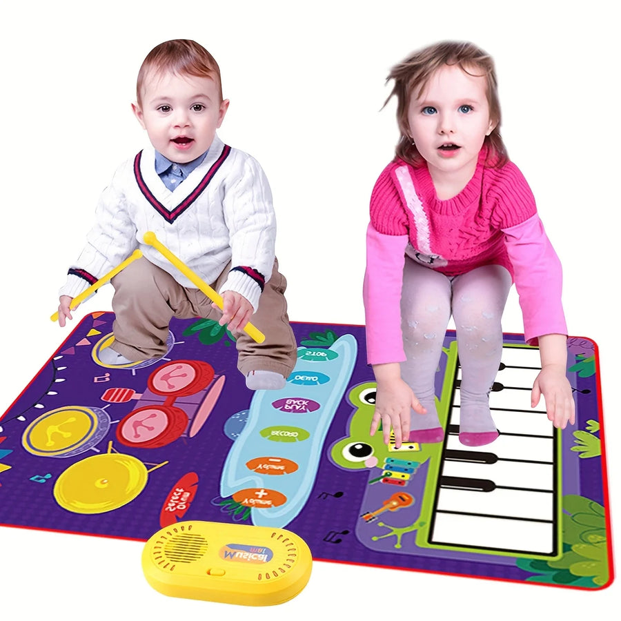 Piano and Drum Set Play Mat — Musical Sensory Instrument for Kids