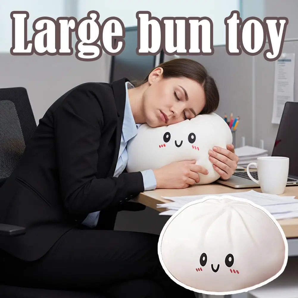 Cute Dumpling Plush Pillow — Soft Squishy Hugging Toy for Home Decor
