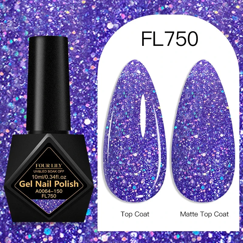 Four Lily Gel Nail Polish — Long Lasting Semi-Permanent Manicure Set