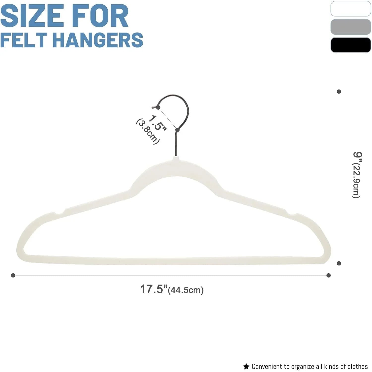 Non-Slip Velvet Clothes Hangers — Space-Saving Wardrobe Organizer