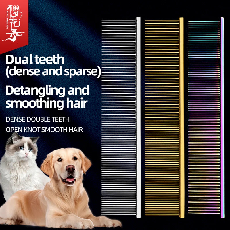Professional Pet Grooming Piano Comb — Knot Removal & De-Shedding Tool