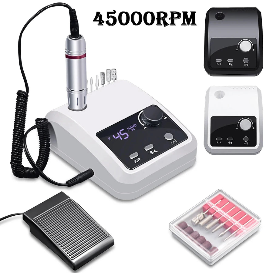 DING YOU YOU Professional Electric Nail Drill — 45000 RPM High Speed Manicure Machine