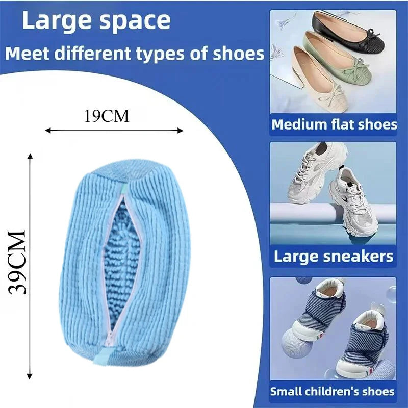 Machine Washable Shoe Laundry Bag — Durable Polyester Protector with Adjustable Strap