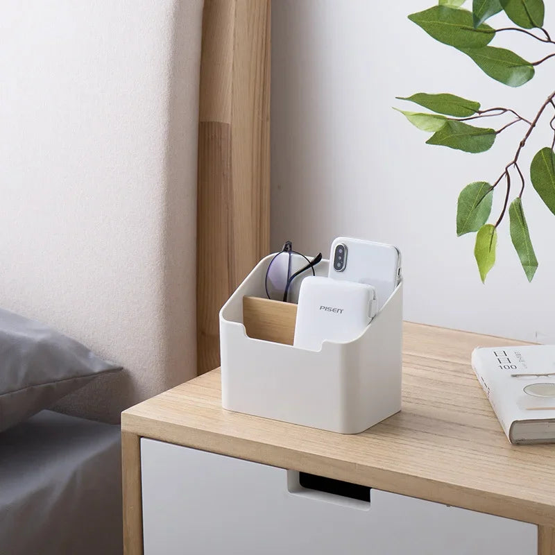 Multi-Functional Desktop Storage Box — Remote Control & Cosmetic Organizer