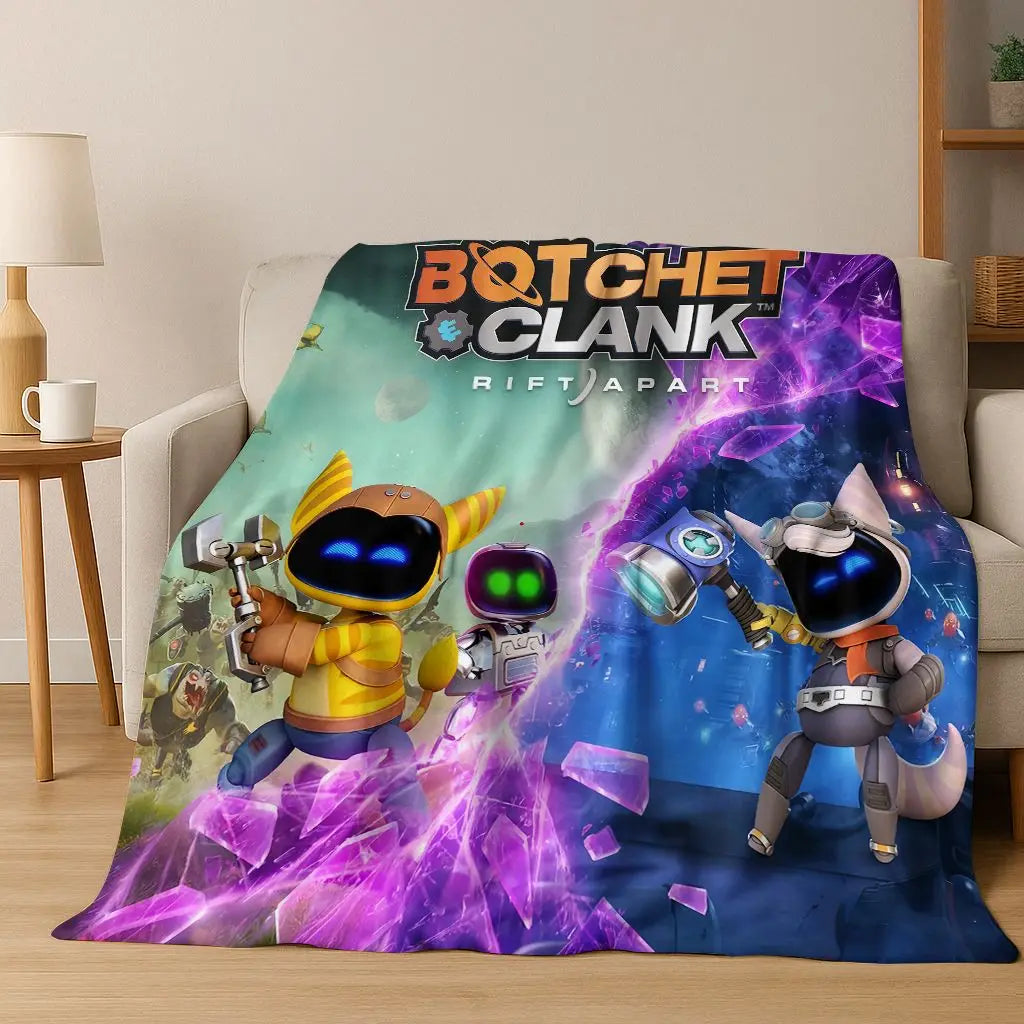 KAYOU Cartoon Flannel Blanket — Soft Warm Throw for Home and Travel