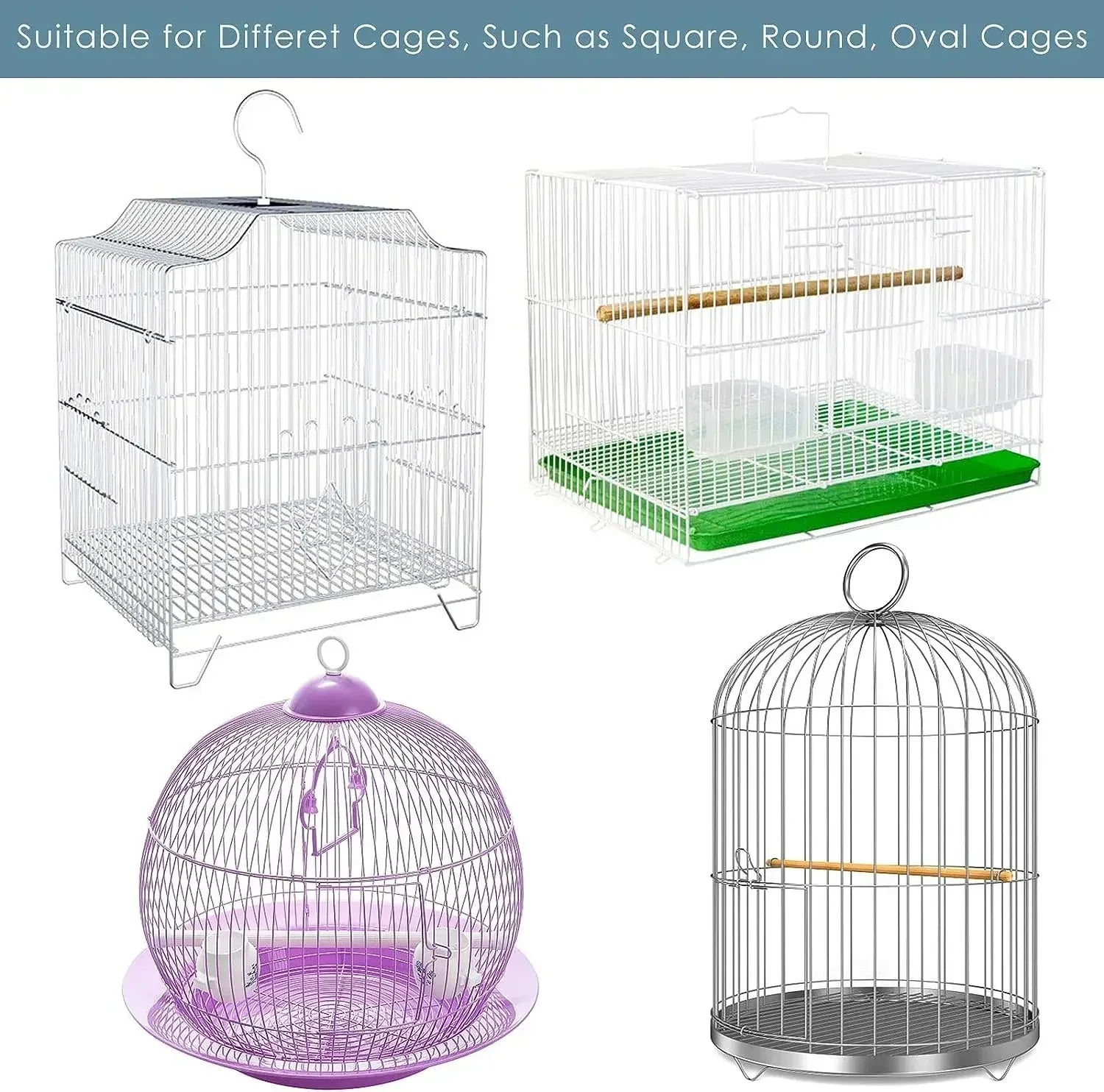 Mesh Bird Cage Seed Catcher — Easy Cleaning Skirt for Parrot Cages