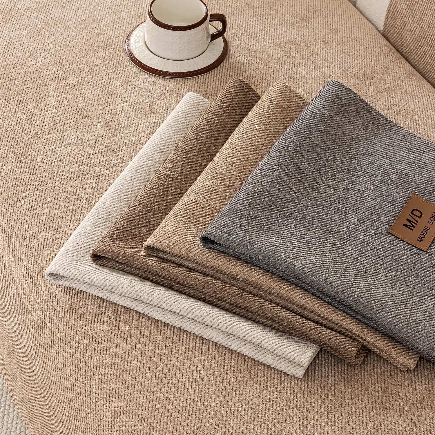 Chenille Twill Sofa Cover — Non-Slip Pet-Friendly Couch Protector