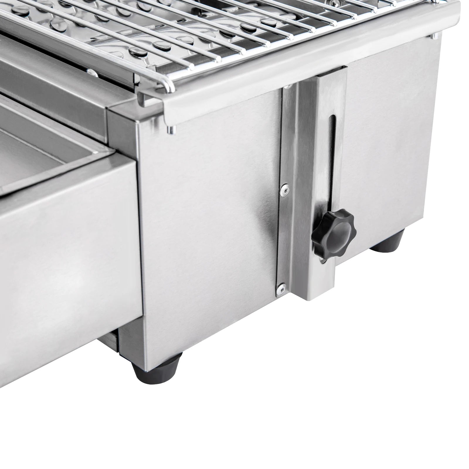 Professional 4-Burner Stainless Steel Gas Grill — Portable Smokeless Tabletop BBQ