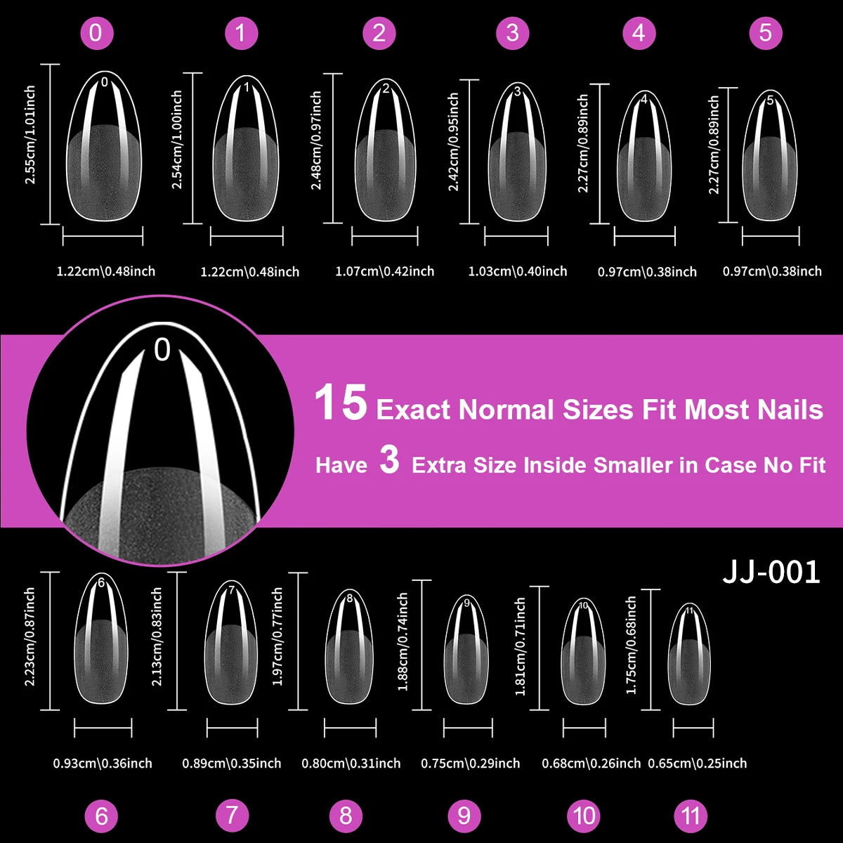 Soft Gel Nail Tips — Full Cover False Nail Extensions, 550 Pieces