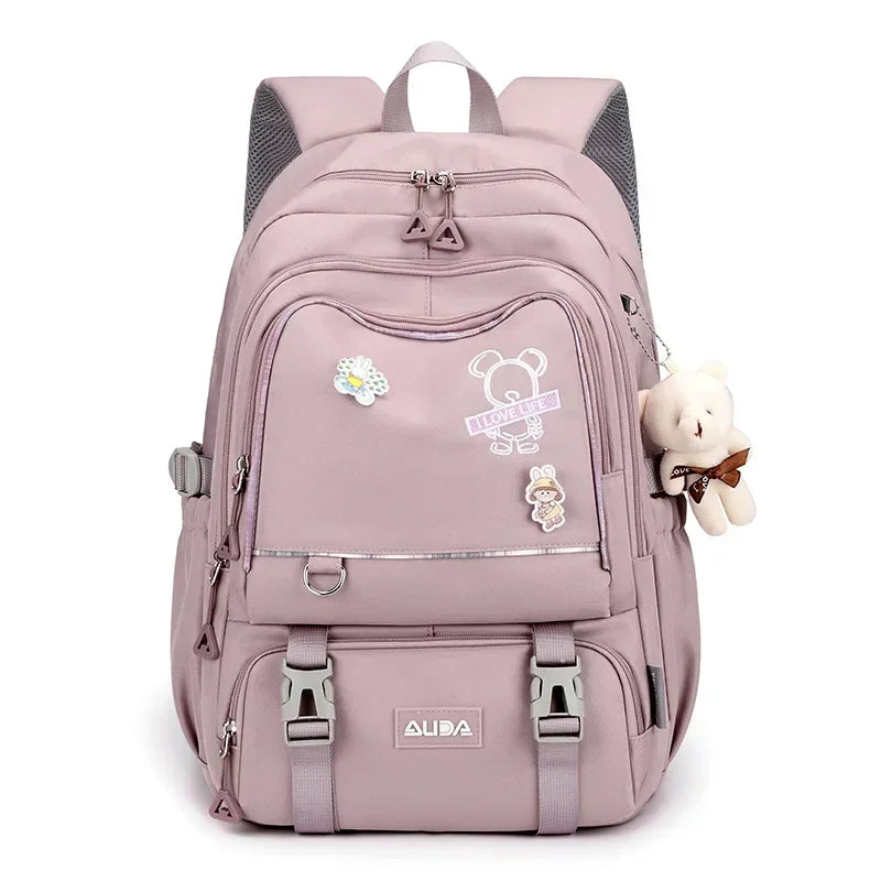 YIYUEQIANLI Kids School Backpack — Large Waterproof Book Bag for Girls