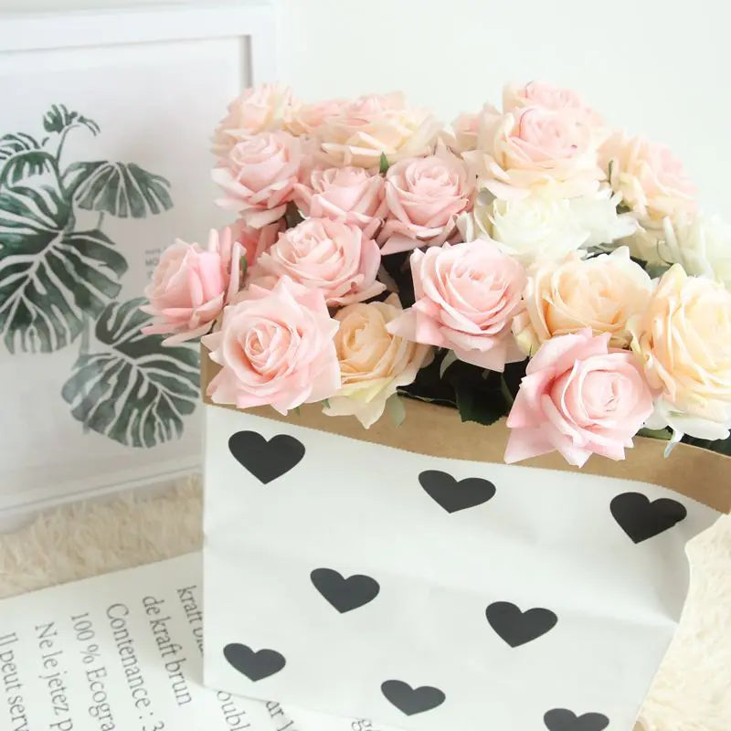 Artificial Latex Rose Flowers — Real Touch Floral Decor for Weddings