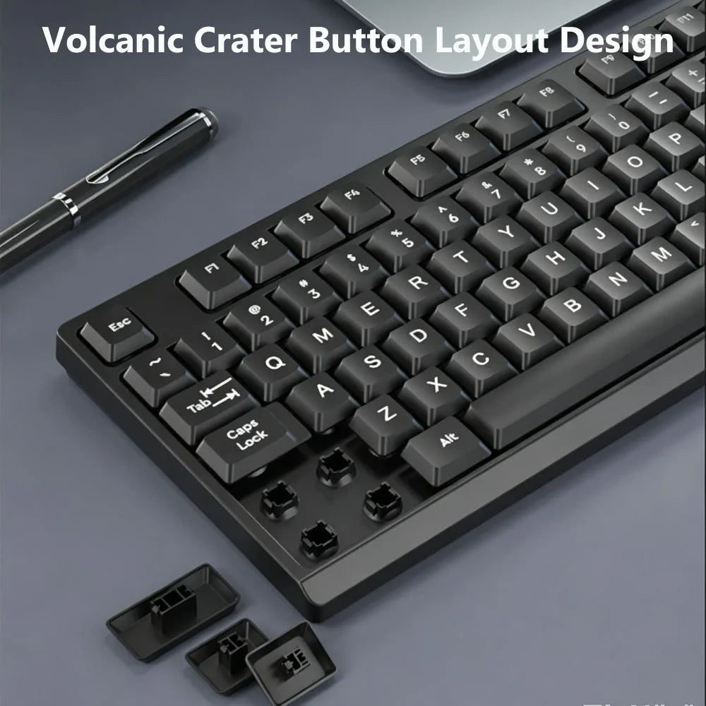 kebidumei Wireless Keyboard and Mouse Kit — Silent USB Combo for Office & Home