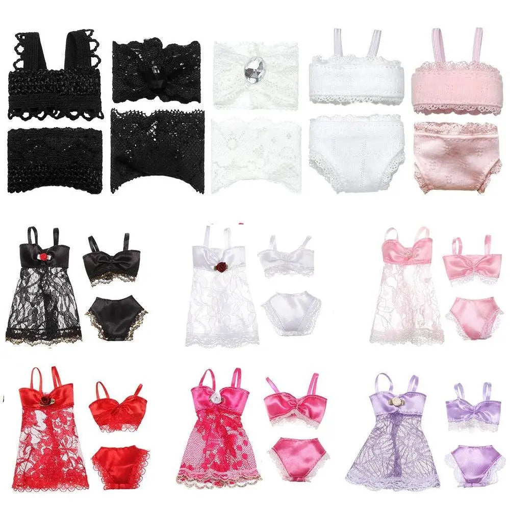 Lace Doll Night Dress Set — Fashionable Pajamas for 25-30cm Dolls