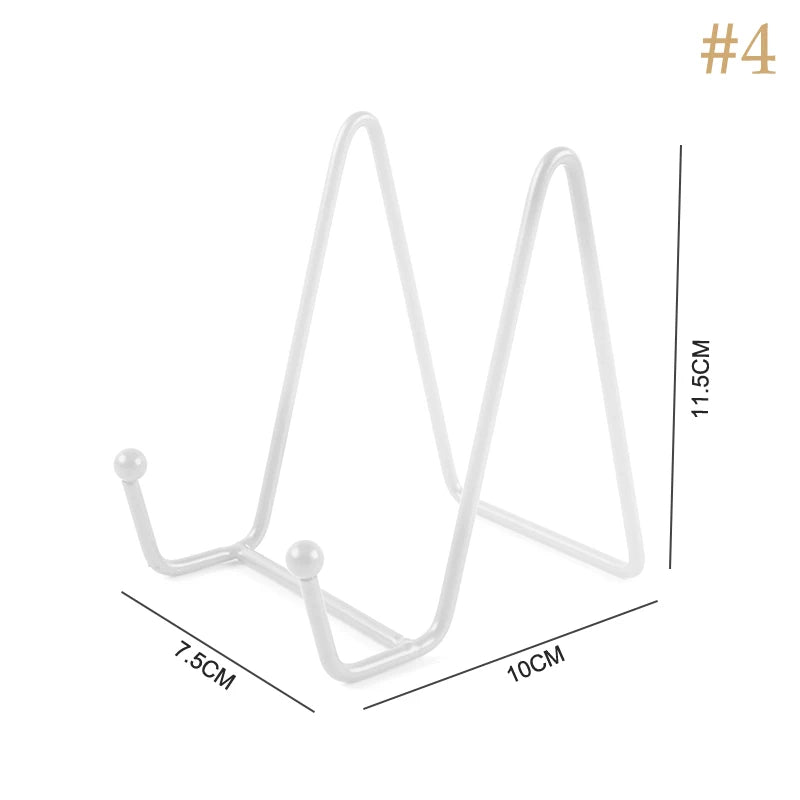 Metal Plate Display Stand — Decorative Easel for Pictures and Dishes
