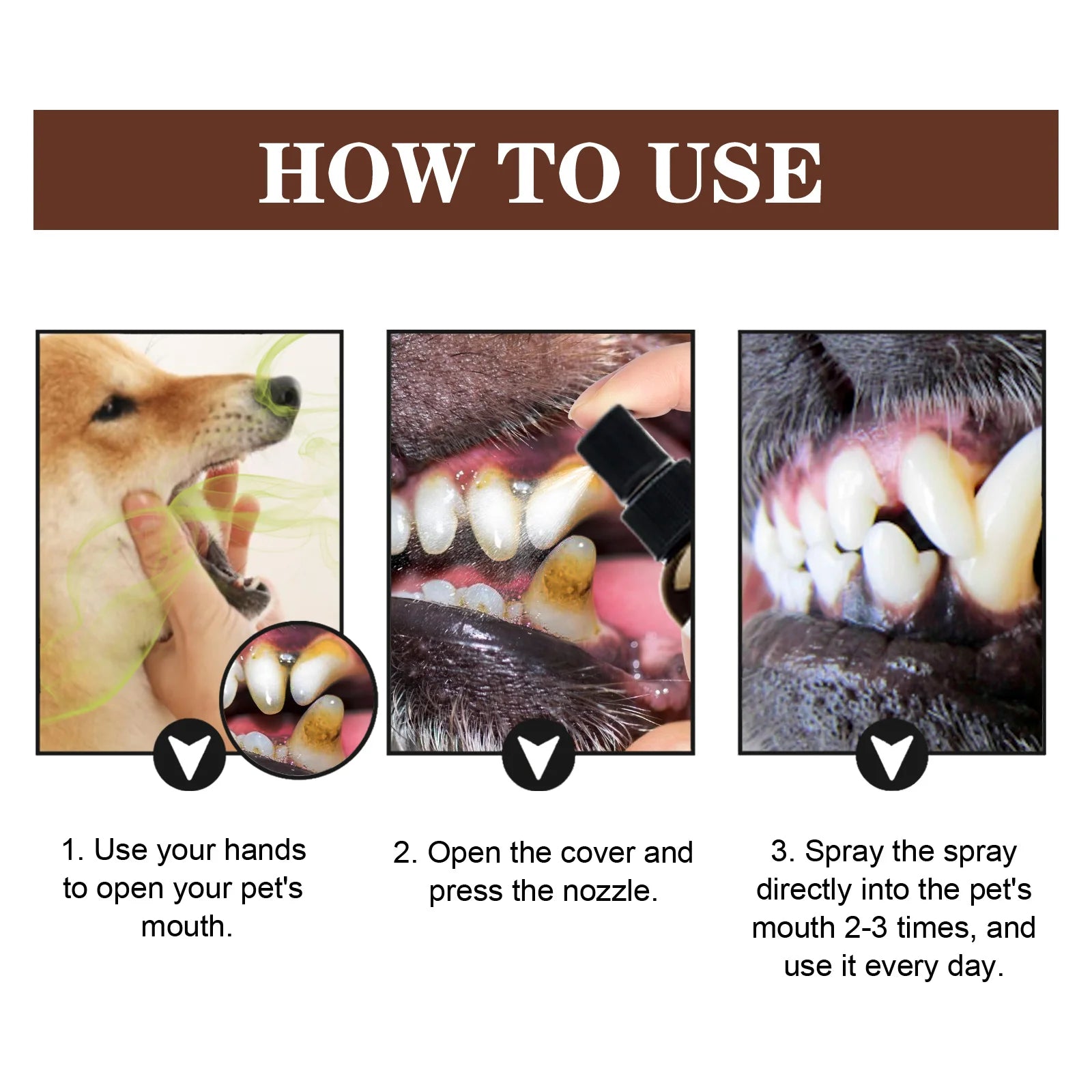 YEGBONG Pet Dental Care Spray — Bad Breath & Tartar Control Formula