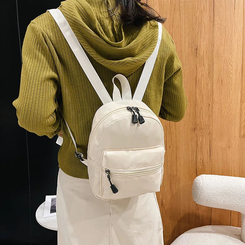 Mini Nylon Women's Backpack — Stylish Small Rucksack for Daily Use