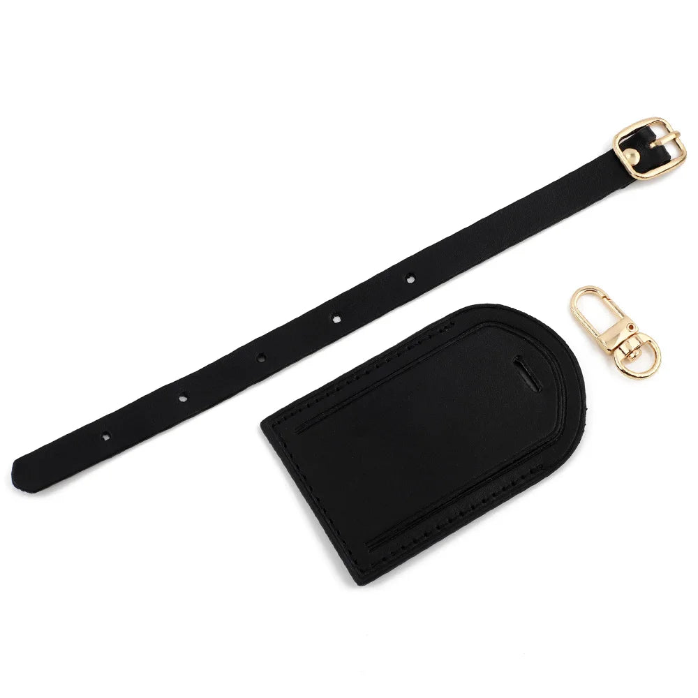 Genuine Leather Luggage Tag — Durable Travel Accessory for Suitcases and Bags