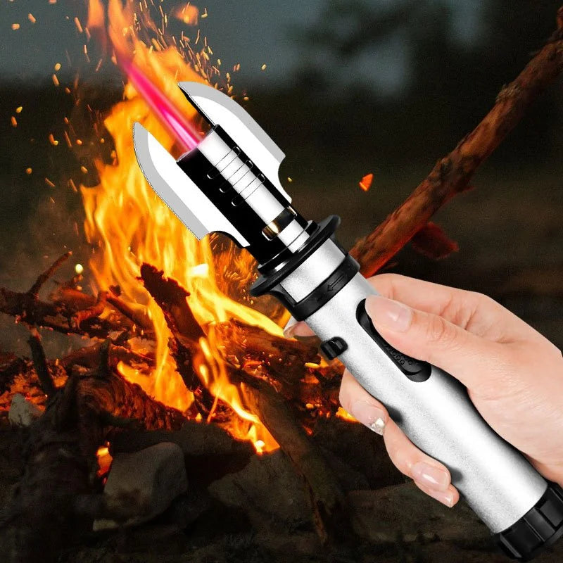 Windproof Butane Torch Lighter — Powerful Jet Flame for BBQ and Welding