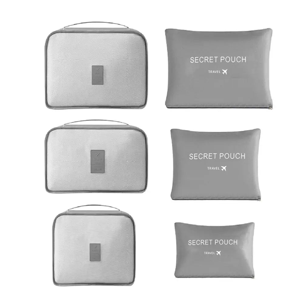 6-Piece Travel Packing Cube Set — Luggage Organizers for Clothes and Accessories