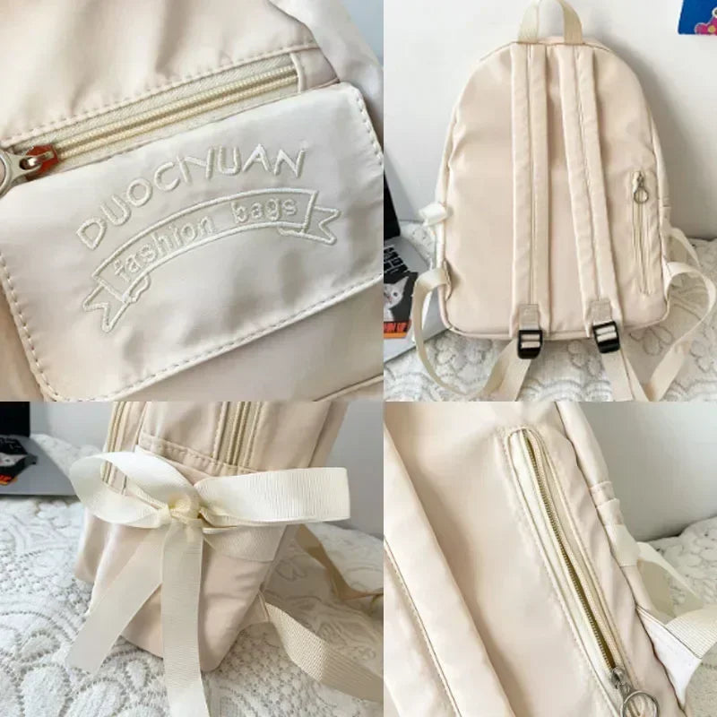 SMHXIANGQIANJIN Canvas Fashion Backpack — Stylish School Bag for Teen Girls