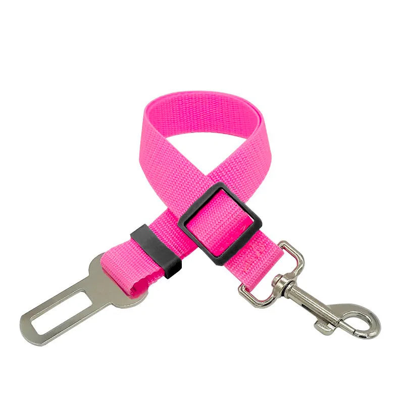 Dog Car Seat Belt Safety Harness — Adjustable Nylon Travel Leash