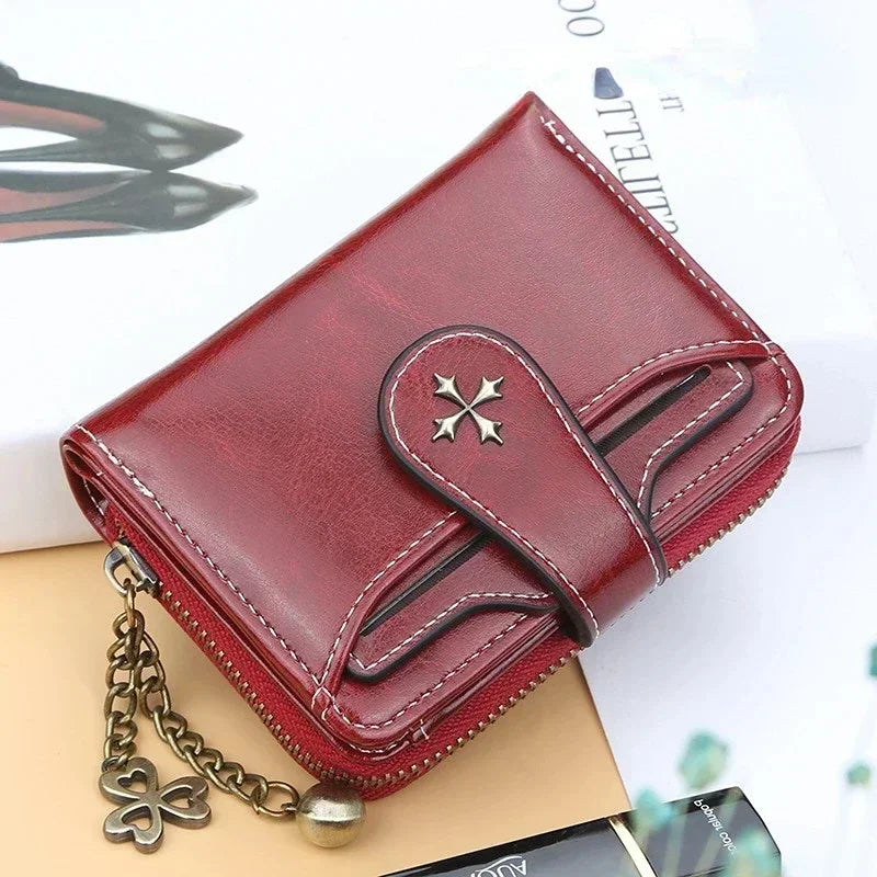 UOSU Women's PU Leather Wallet — Compact Mini Purse with Card Holders