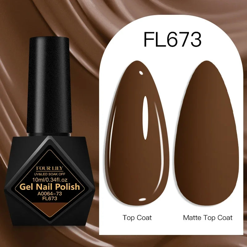 Four Lily Gel Nail Polish — Long Lasting Semi-Permanent Manicure Set
