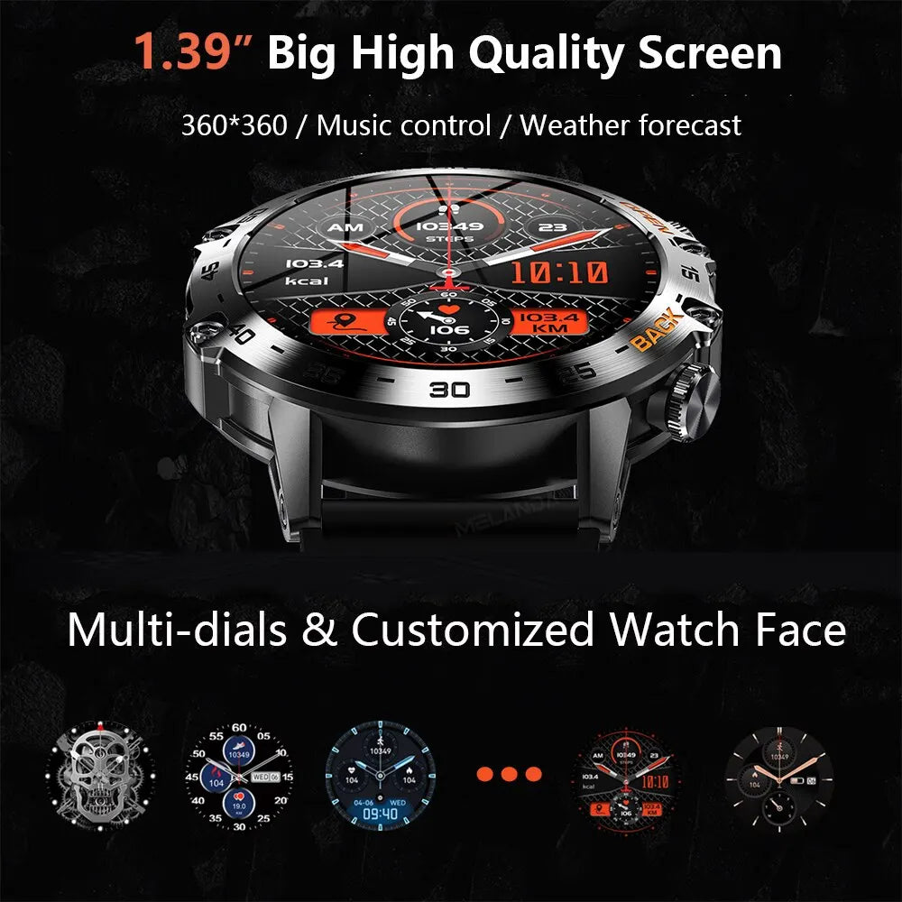 MEVADEN Luxury Men's Smart Watch — Bluetooth Calling & Fitness Tracker