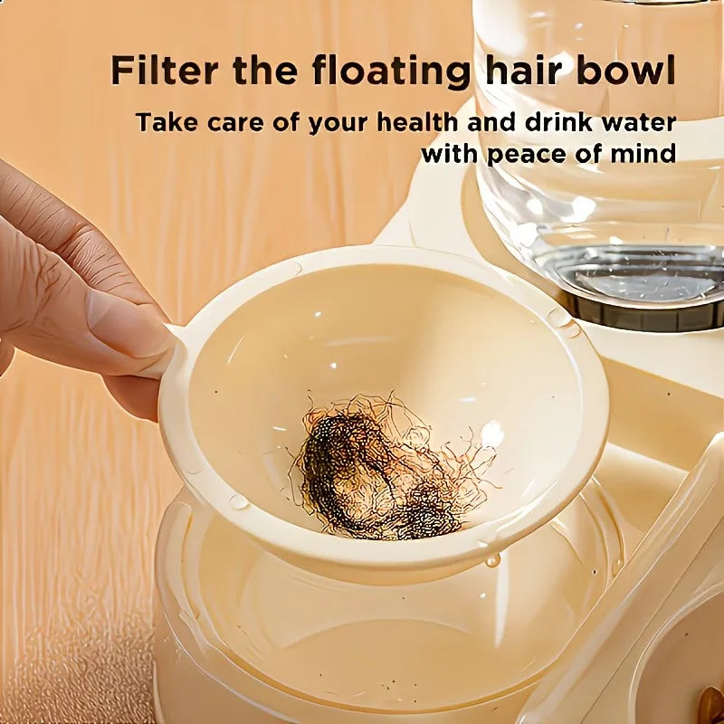 2-in-1 Pet Feeder and Water Dispenser — Dry and Wet Food Separation