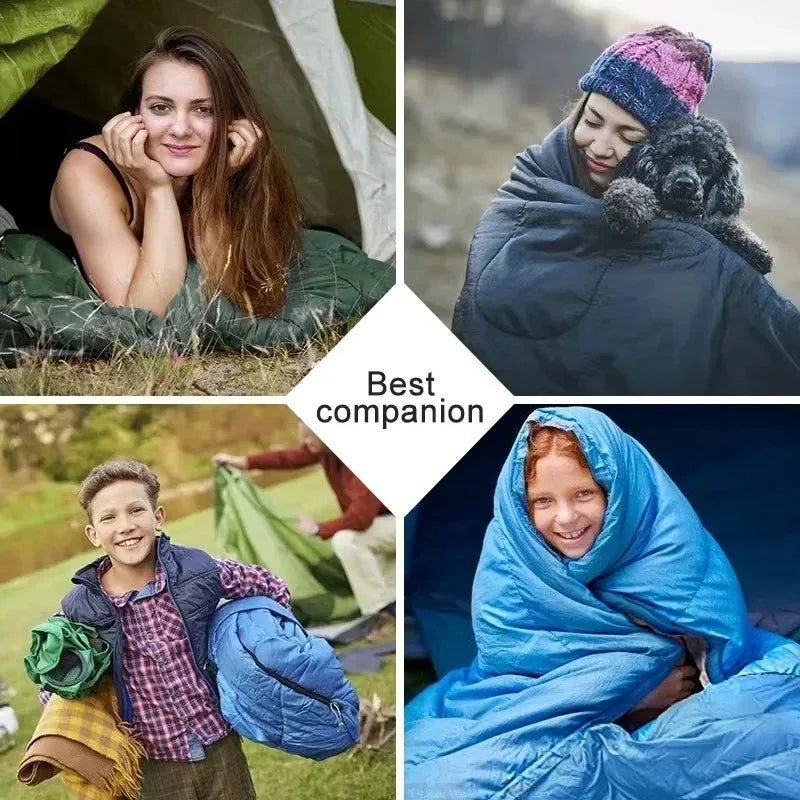 Outdoor Camping Sleeping Bag — Lightweight Warm Mummy Style for Backpacking