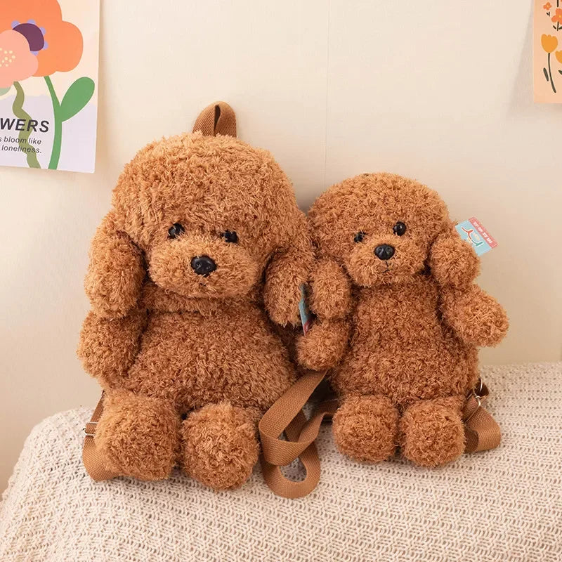 BABIQU Plush Dog Backpack — Soft Stuffed Animal Schoolbag for Kids