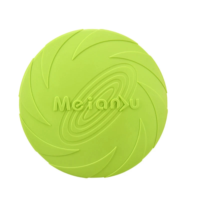 Silicone Dog Flying Disc — Durable Chew Toy for Outdoor Training