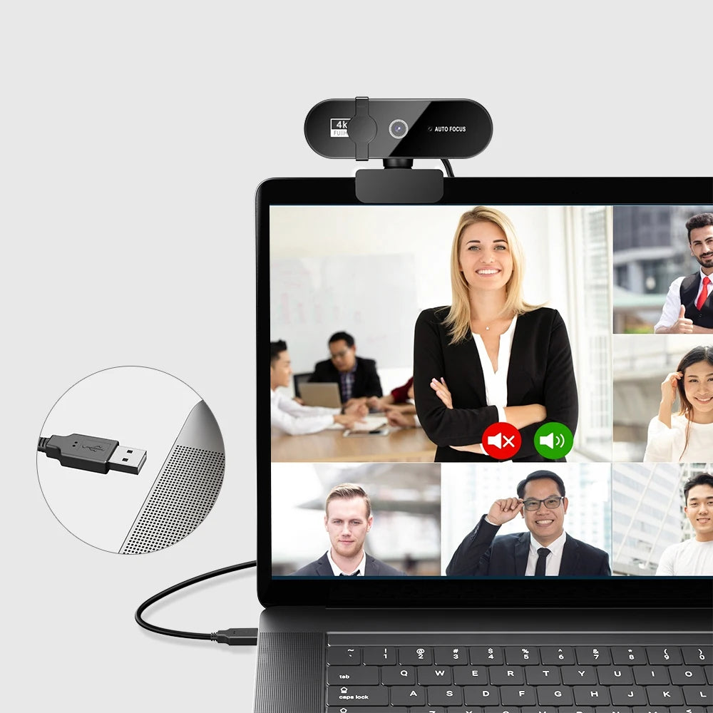 High Definition Mini Webcam — Auto Focus USB Camera with Microphone
