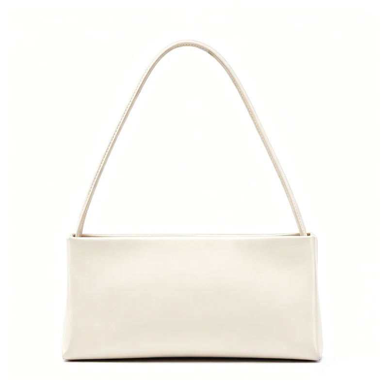 ZENCY Luxury Leather Shoulder Bag — Elegant Baguette Style Crossbody
