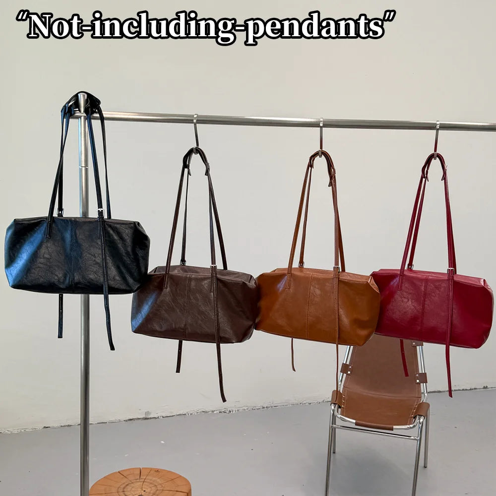 HuoHuo Women's Vintage Hobo Tote — Large Capacity Shoulder Bag