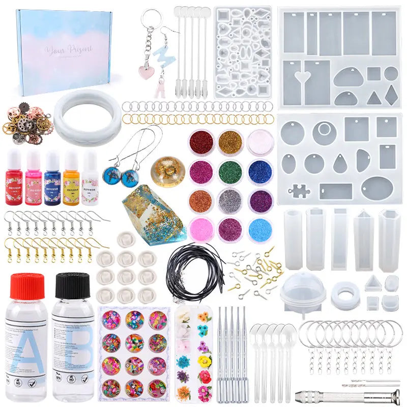 QIAO Epoxy Resin Casting Kit — DIY Jewelry Making Molds & Glue Set