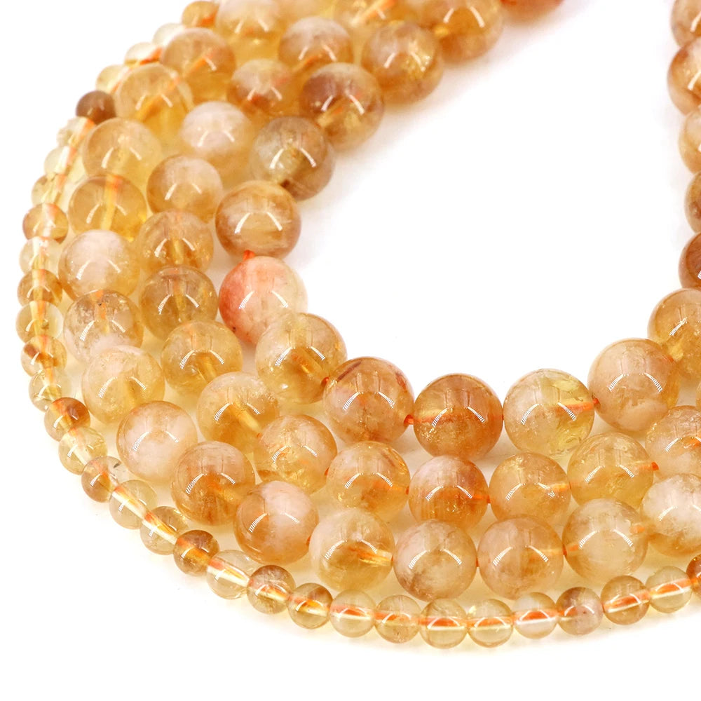 Natural Stone Gemstone Beads — Round Crystal Spacers for Jewelry Making