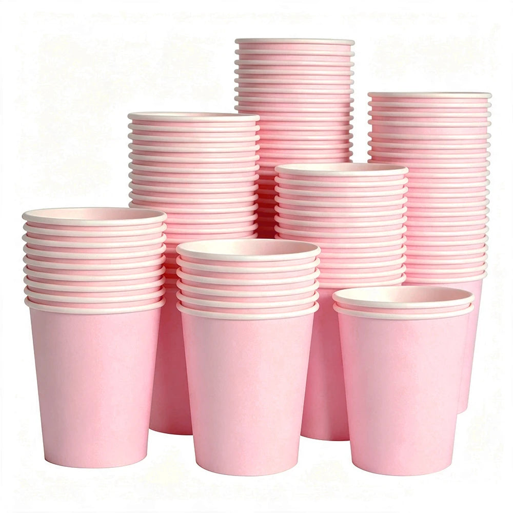 Solid Color Paper Plates — Disposable 7-Inch Party Tableware