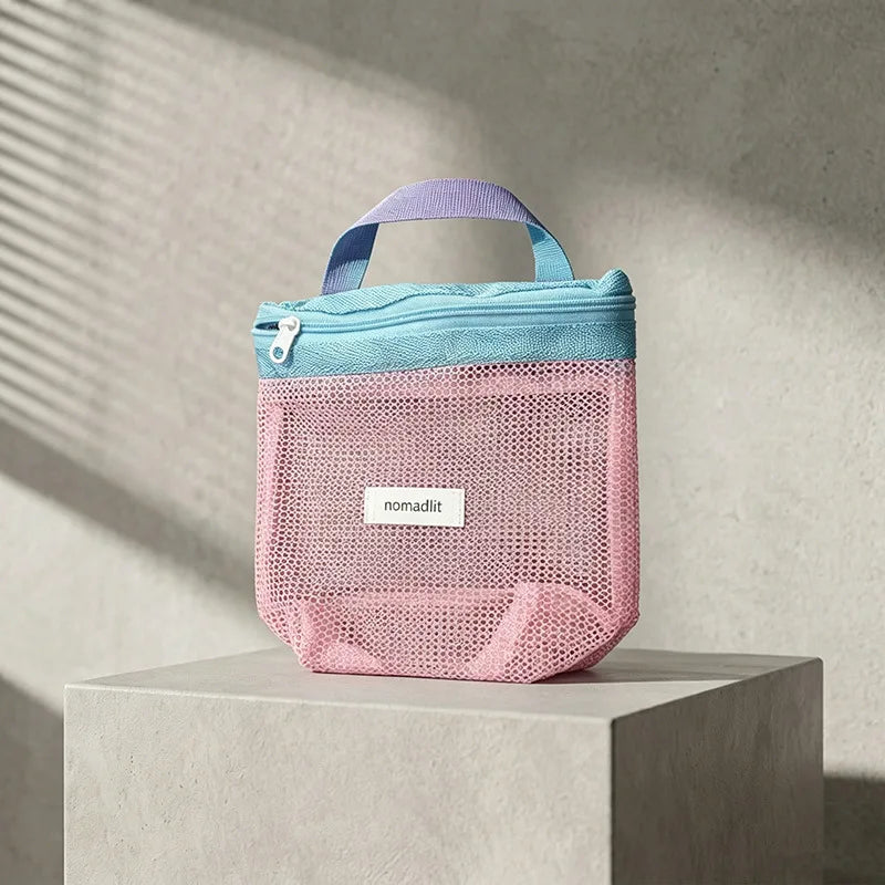 Portable Waterproof Toiletry Bag — Mesh Travel Organizer for Beach & Fitness