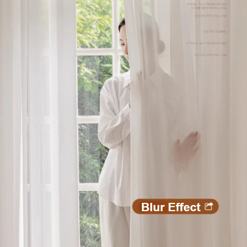 JESSANS Luxury White Tulle Curtains — Sheer Chiffon Voile Window Drapes