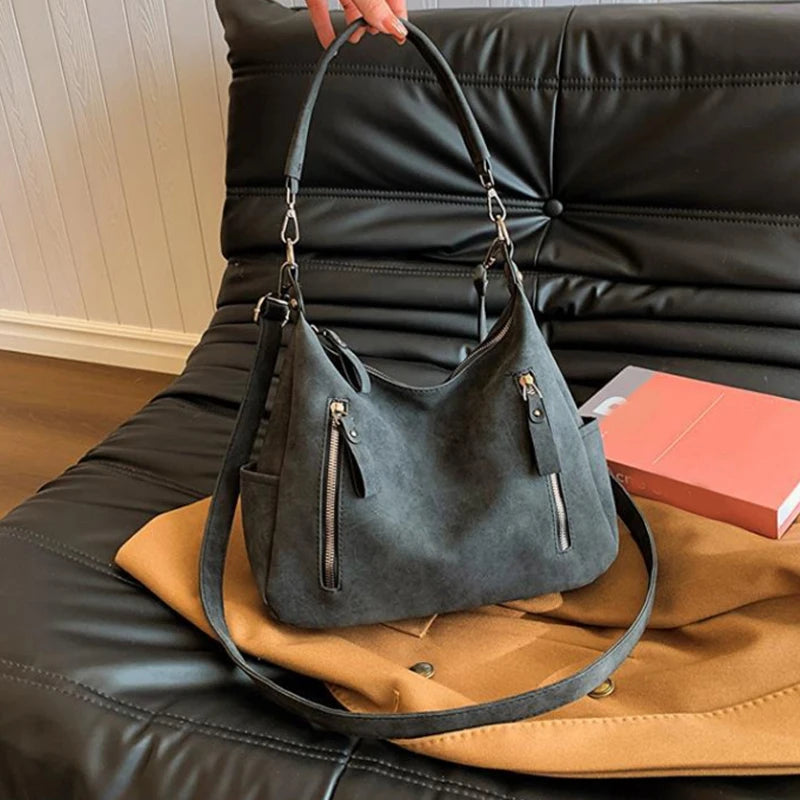 Yogodlns Women's Crossbody Bag — Large Capacity Matte PU Leather Purse