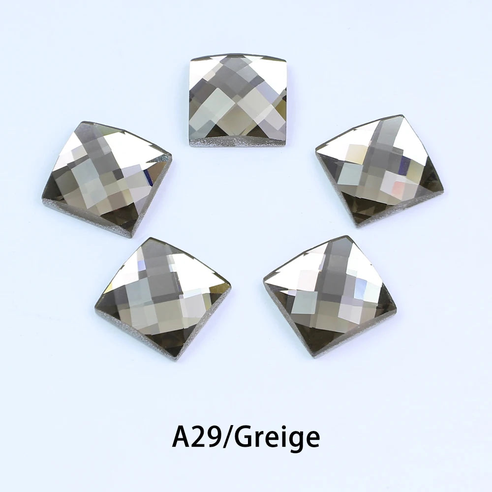 Square Glass Rhinestones — Flatback Crystal Gems for Nail Art & Crafts