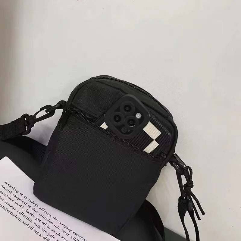 Canvas Messenger Sling Bag — Compact Crossbody Shoulder Pouch