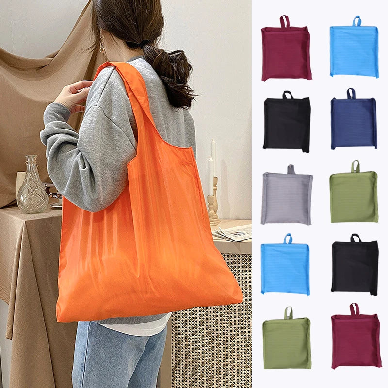 Foldable Reusable Shopping Bag — Large Capacity Eco-Friendly Tote