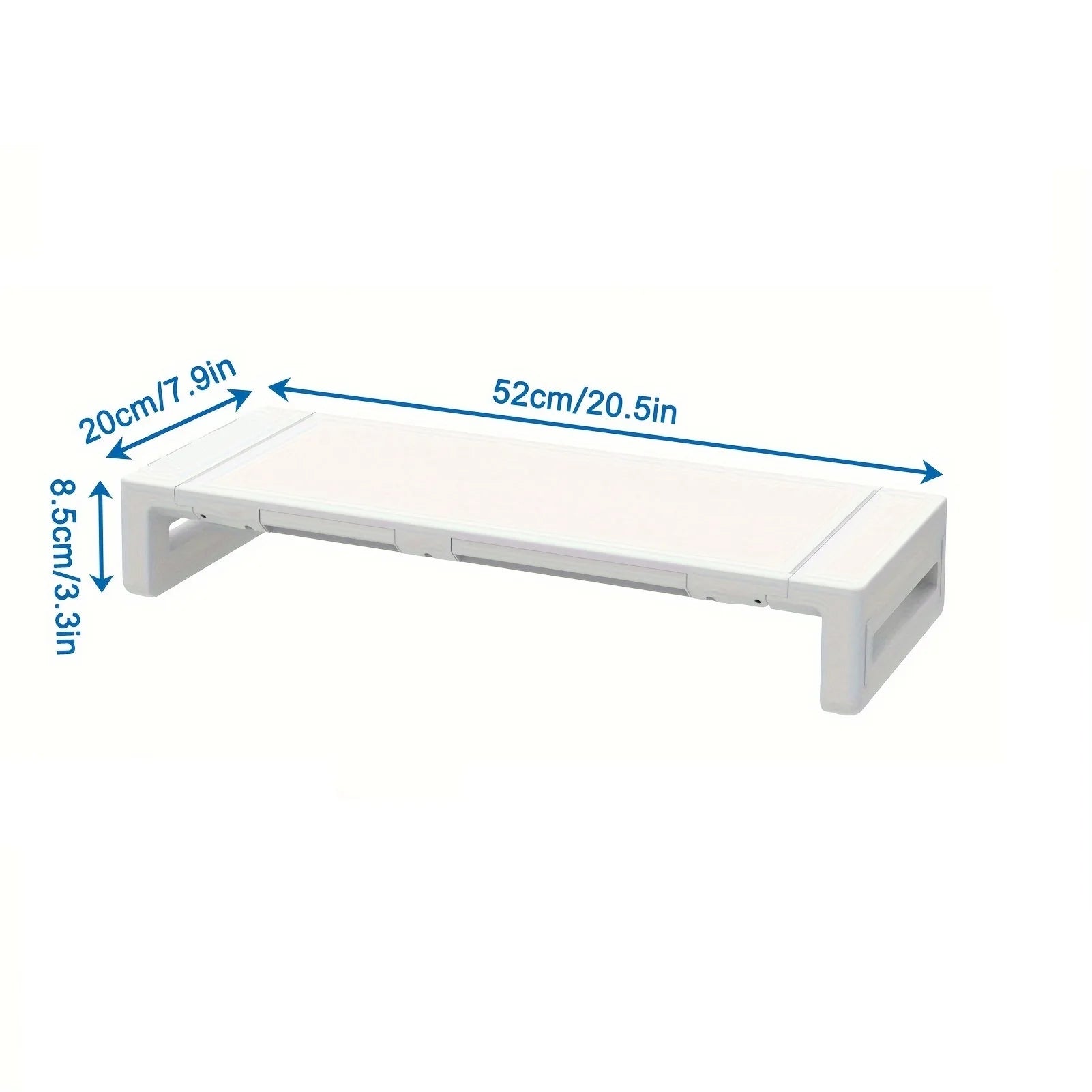 Minritech Monitor Stand Riser — Foldable Height Adjustable Desk Shelf