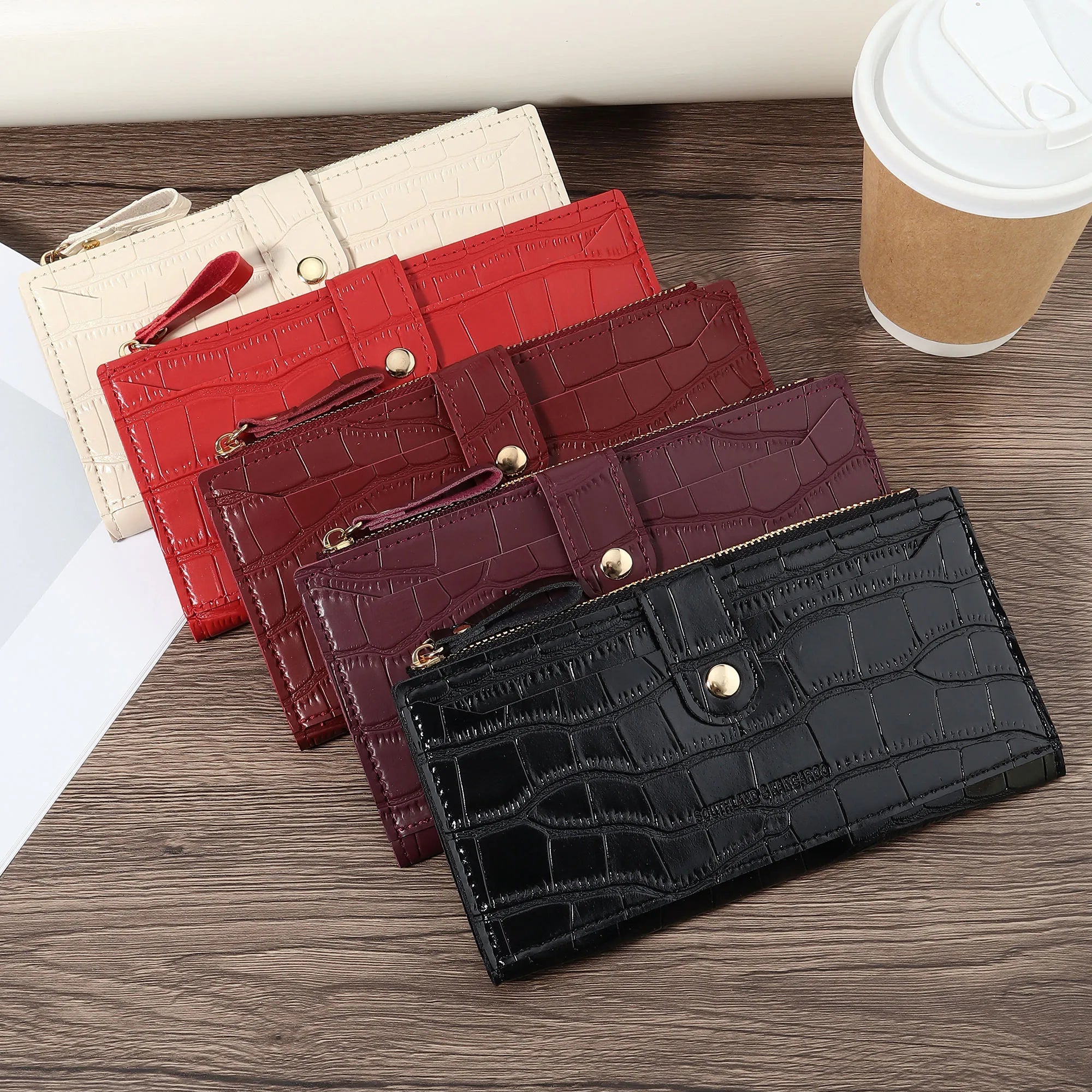 Women's Long Wallet Clutch — Multi-Slot Organizer with Phone Compartment