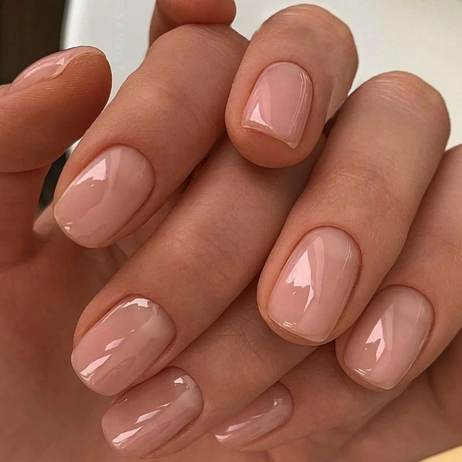 YADORNOS Solid Red Press On Nails — Long Almond Full Cover Fake Nail Set