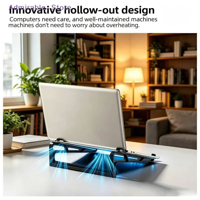 Adjustable Folding Laptop Stand — Portable Ergonomic Riser for Work and Travel