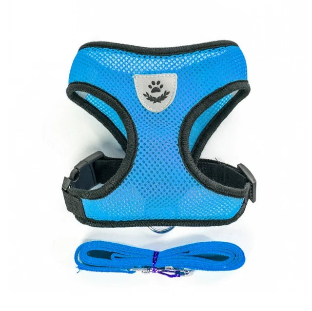 RPXBGUCKARHG Breathable Mesh Pet Harness and Leash Set — Reflective Walking Vest