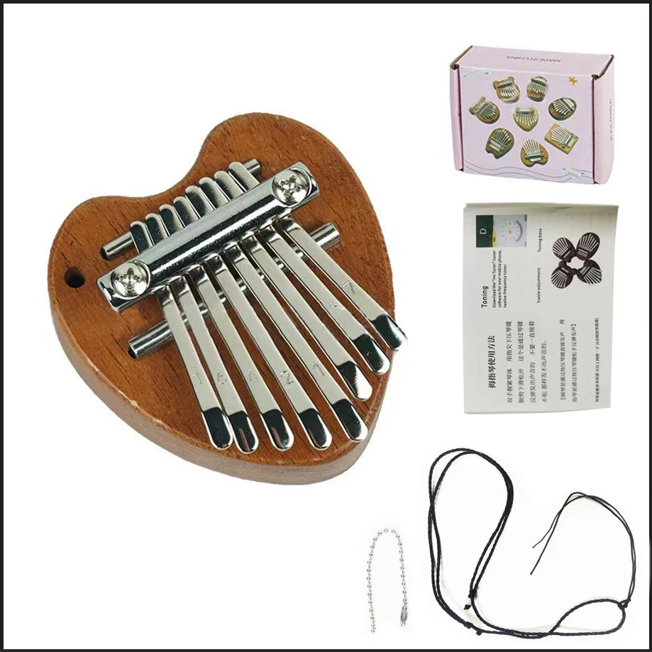 YOUYAN 8-Key Mini Wooden Kalimba — Portable Thumb Piano Musical Instrument